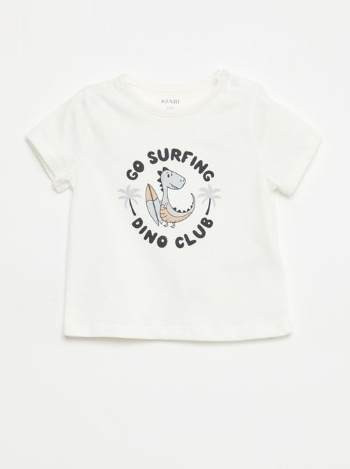 Camiseta de manga corta en punto de algodón - Kiabi