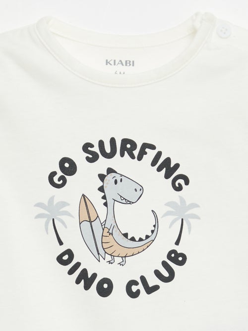 Camiseta de manga corta en punto de algodón - Kiabi