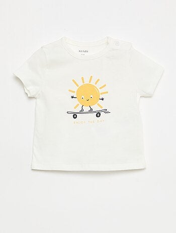 Camiseta de manga corta en punto de algodón