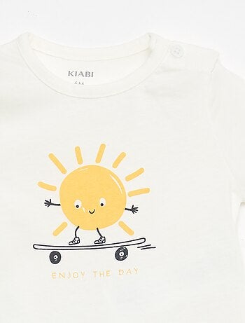 Camiseta de manga corta en punto de algodón