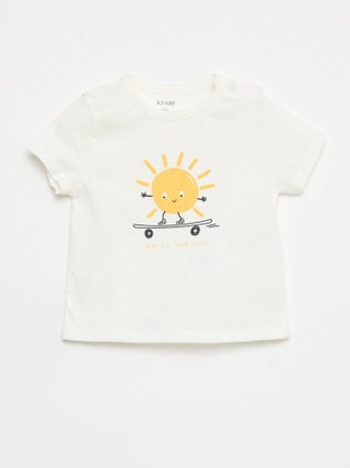 Camiseta de manga corta en punto de algodón