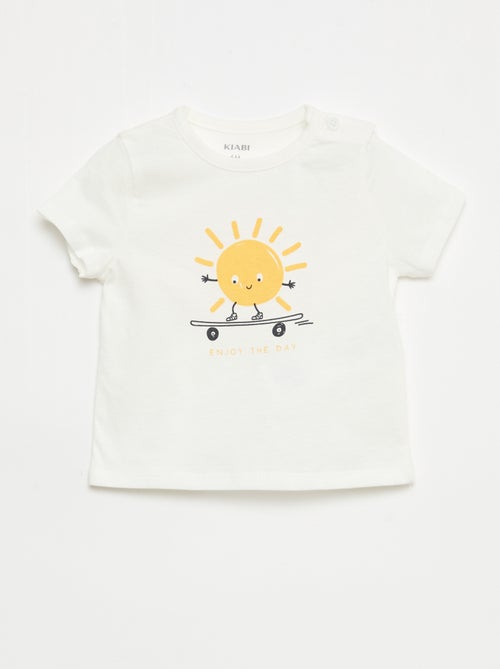 Camiseta de manga corta en punto de algodón - Kiabi