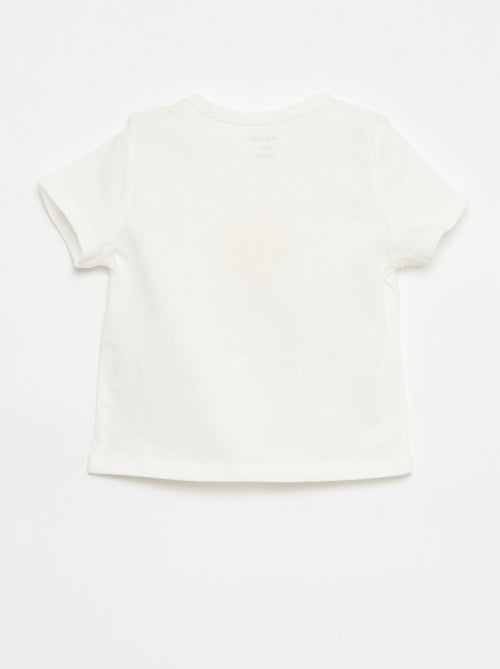 Camiseta de manga corta en punto de algodón - Kiabi