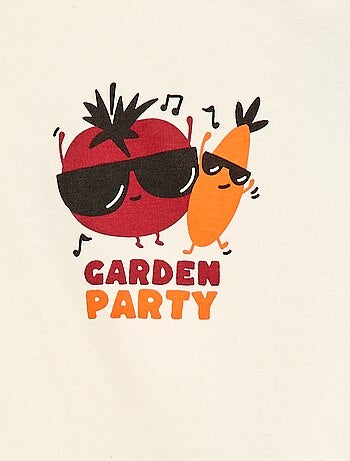 Camiseta de manga corta en punto de algodón