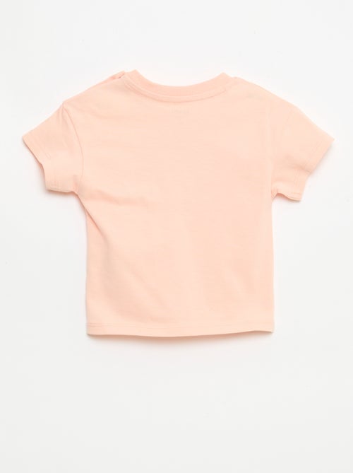 Camiseta de manga corta en punto de algodón con parche en el pecho - Kiabi