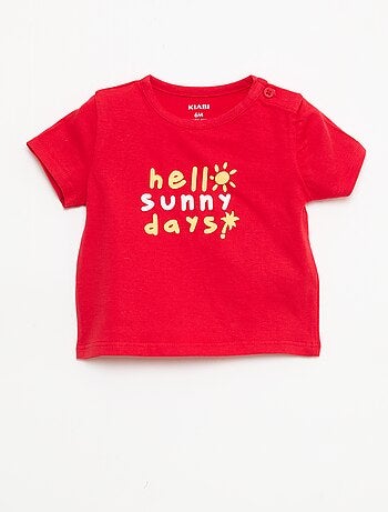 Camiseta de manga corta en punto de algodón