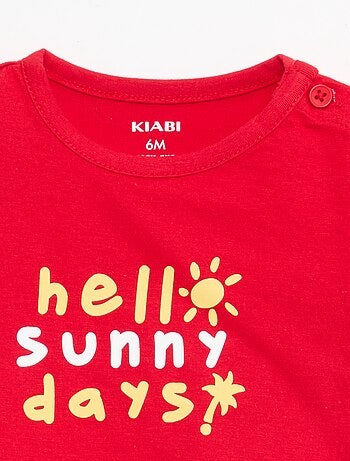 Camiseta de manga corta en punto de algodón