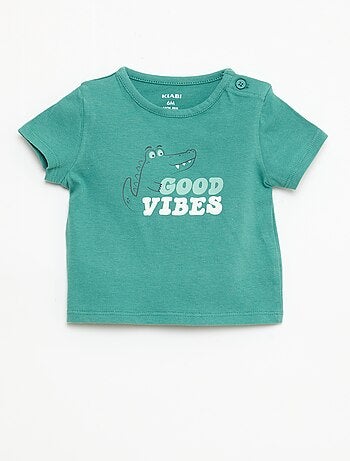 Camiseta de manga corta en punto de algodón