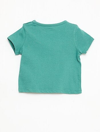 Camiseta de manga corta en punto de algodón