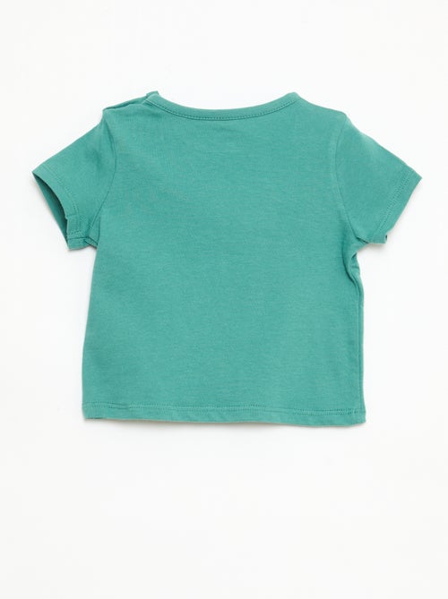 Camiseta de manga corta en punto de algodón - Kiabi