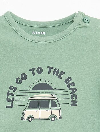 Camiseta de manga corta en punto de algodón