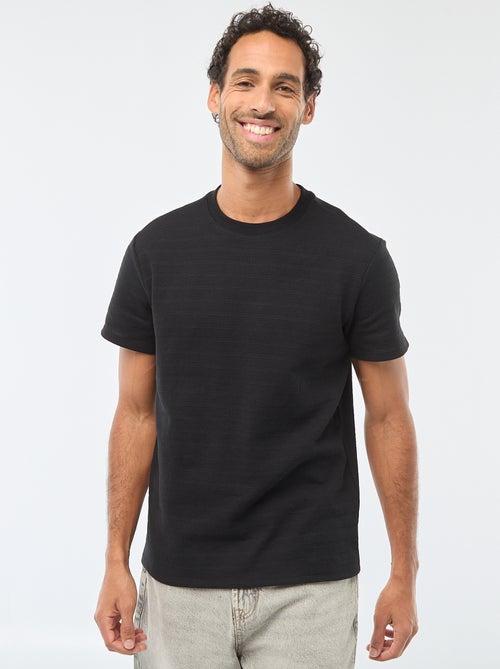 Camiseta de manga corta en punto gofrado - Kiabi