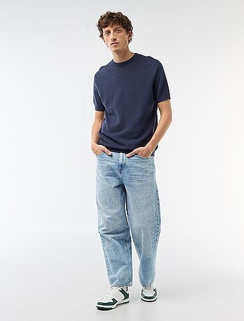 Camiseta de manga corta en tejido fantasía