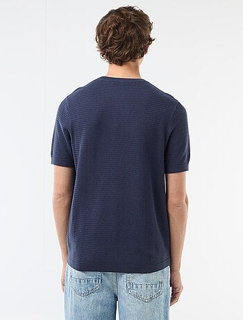 Camiseta de manga corta en tejido fantasía