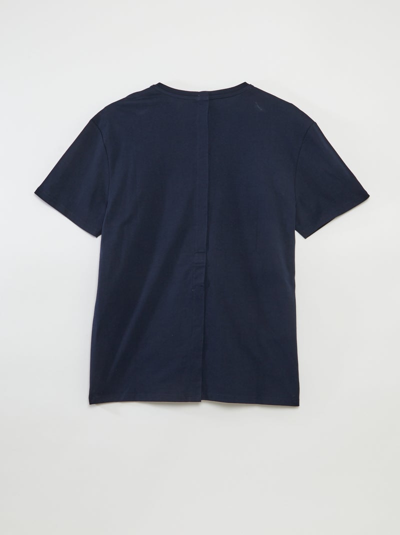 Camiseta de manga corta estampada - colección fácil de poner Azul - Kiabi