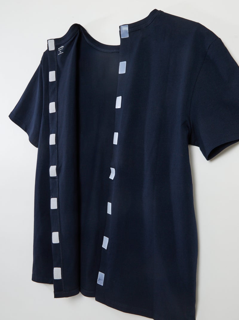 Camiseta de manga corta estampada - colección fácil de poner Azul - Kiabi
