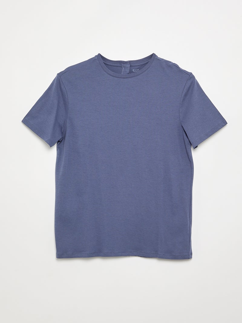 Camiseta de manga corta estampada - colección fácil de poner Azul - Kiabi