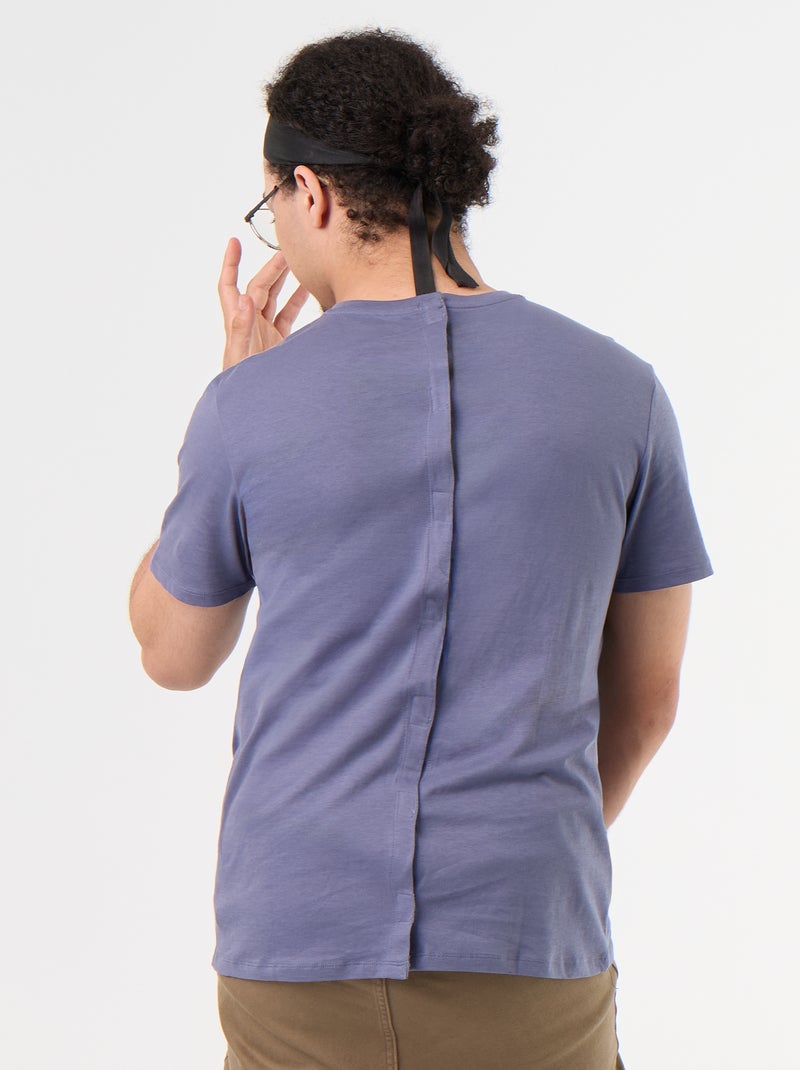 Camiseta de manga corta estampada - colección fácil de poner Azul - Kiabi