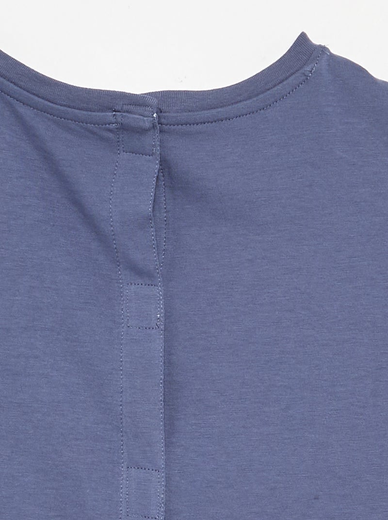 Camiseta de manga corta estampada - colección fácil de poner Azul - Kiabi