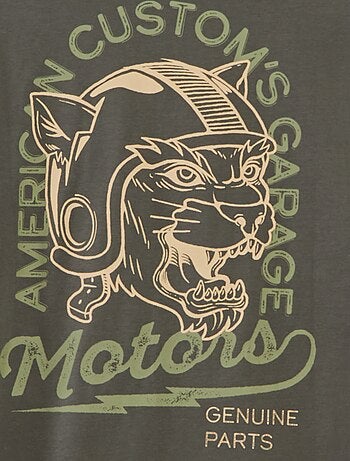 Camiseta de manga corta estampada - colección fácil de poner