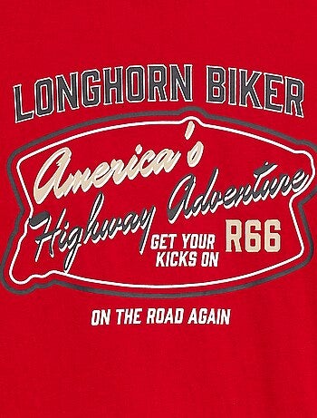 Camiseta de manga corta estampada - Fácil de Poner