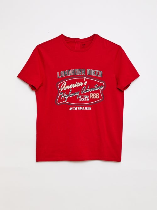 Camiseta de manga corta estampada - Fácil de Poner - Kiabi