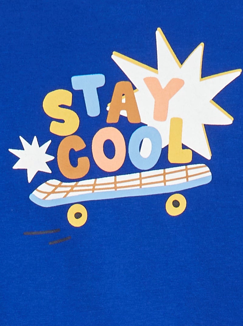 Camiseta de manga corta estampada - Grafik Edition Azul - Kiabi