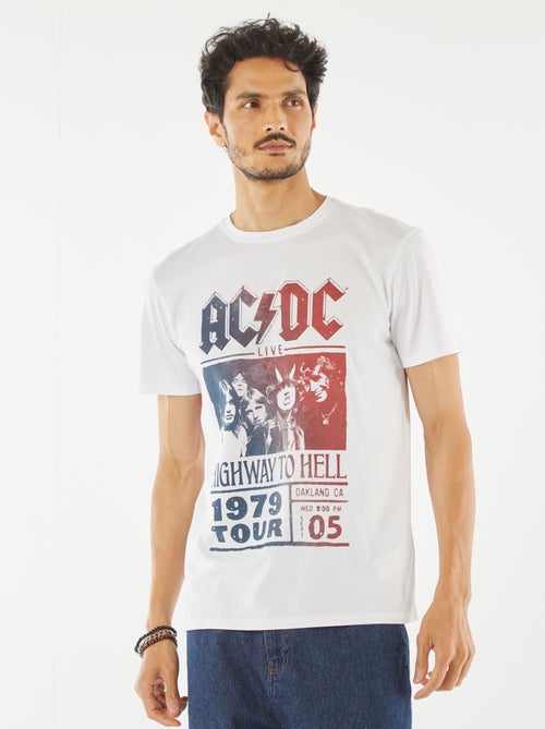 Camiseta de manga corta estampada 'AC/DC' - Kiabi