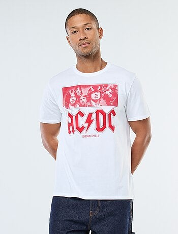 Camiseta de manga corta estampada 'AC/DC'