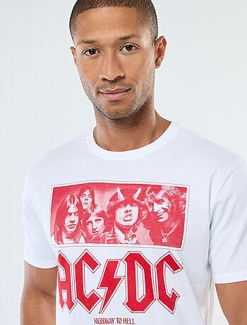 Camiseta de manga corta estampada 'AC/DC'