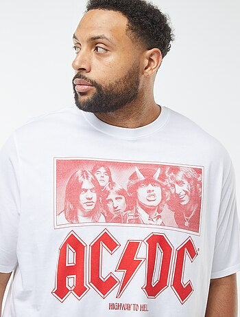 Camiseta de manga corta estampada 'AC/DC'