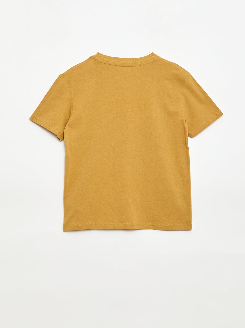 Camiseta de manga corta estampada Amarillo - Kiabi