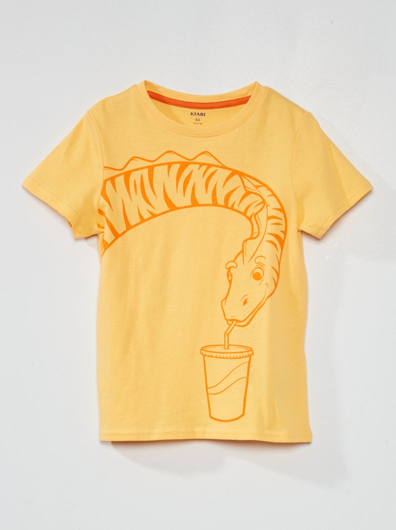 Camiseta de manga corta estampada AMARILLO - Kiabi
