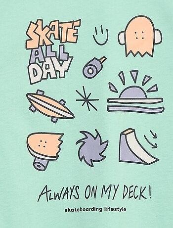 Camiseta de manga corta estampada