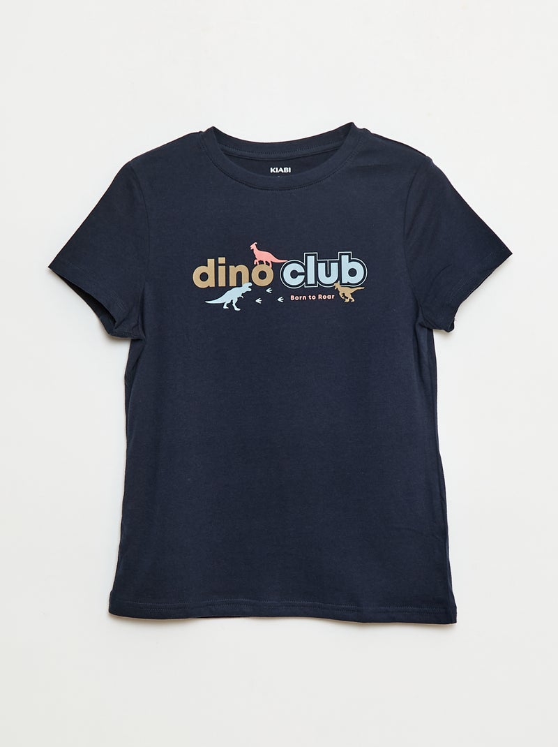 Camiseta de manga corta estampada Azul - Kiabi