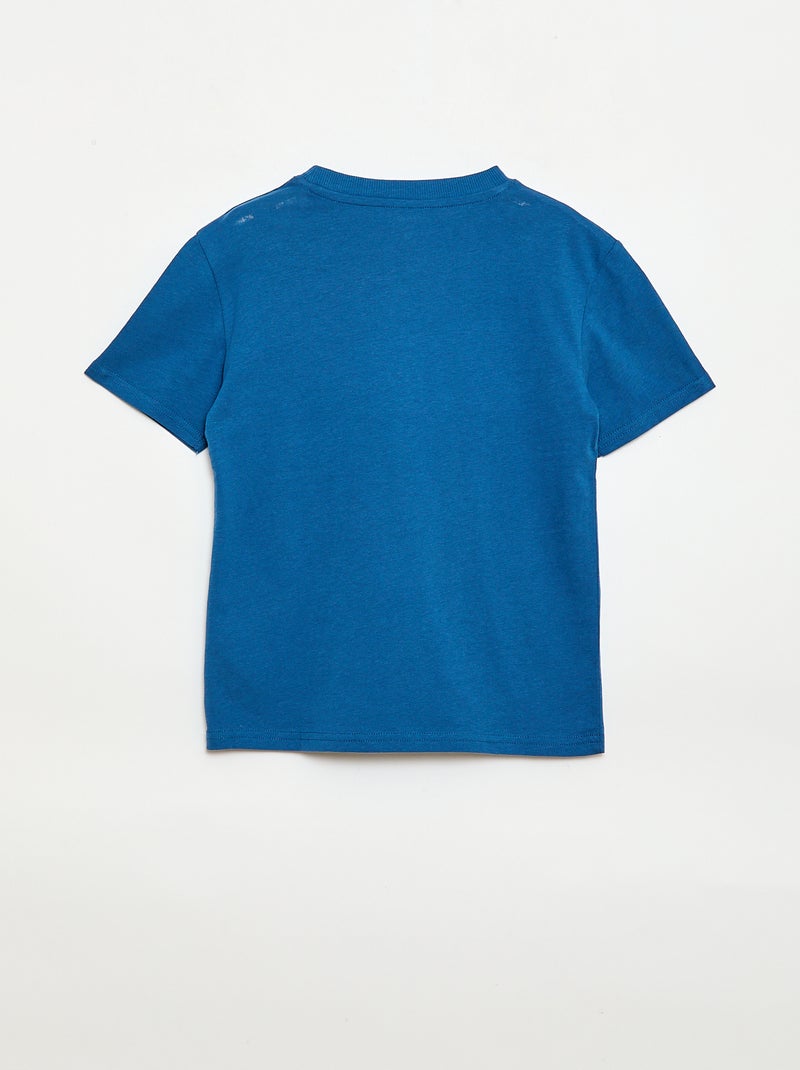 Camiseta de manga corta estampada Azul - Kiabi