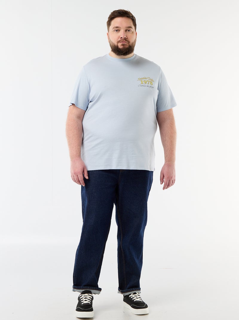 Camiseta de manga corta estampada Azul - Kiabi