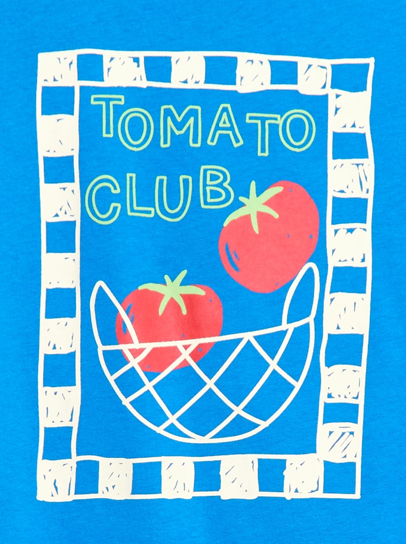 Camiseta de manga corta estampada Azul - Kiabi