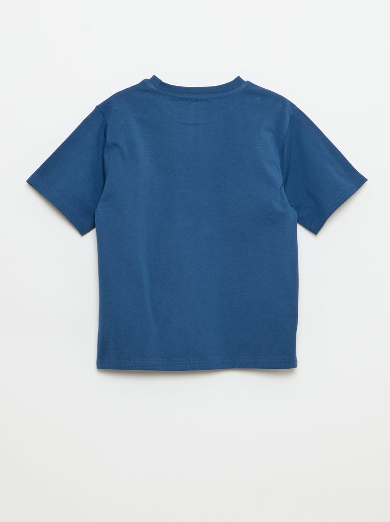 Camiseta de manga corta estampada Azul - Kiabi