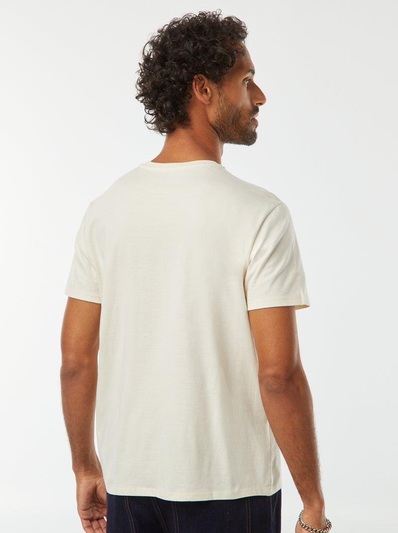 Camiseta de manga corta estampada Beige - Kiabi