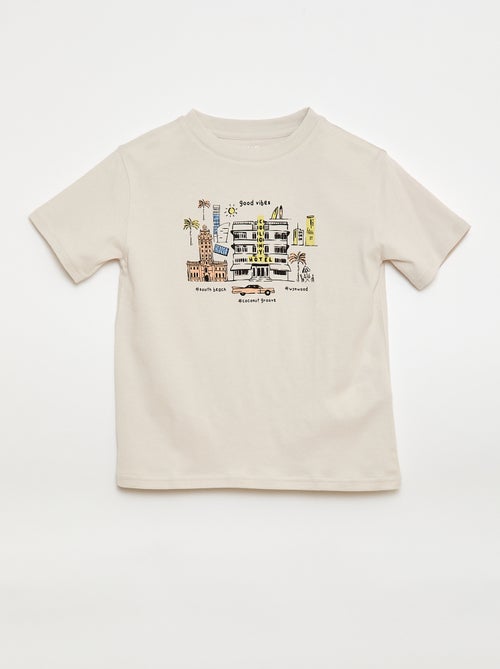 Camiseta de manga corta estampada - Kiabi