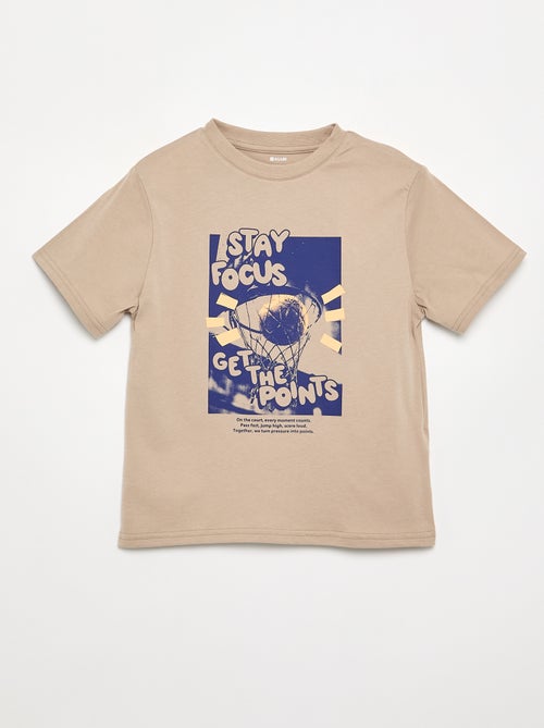 Camiseta de manga corta estampada - Kiabi