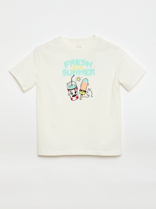 Camiseta de manga corta estampada - Kiabi