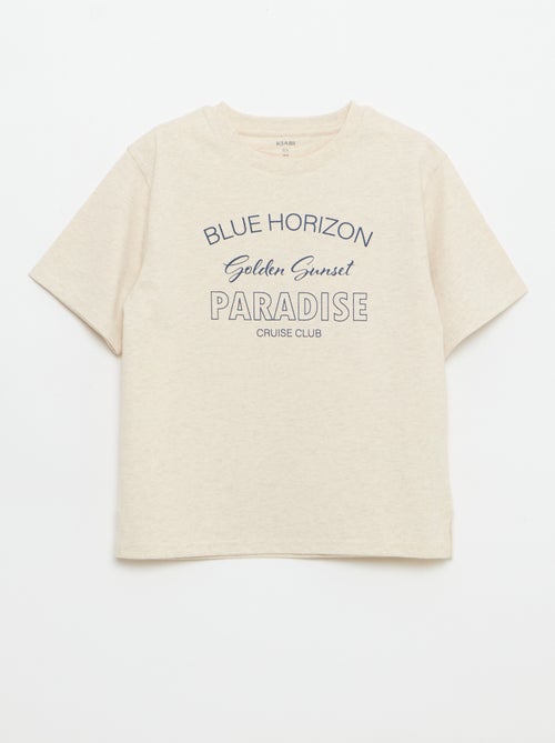 Camiseta de manga corta estampada - Kiabi