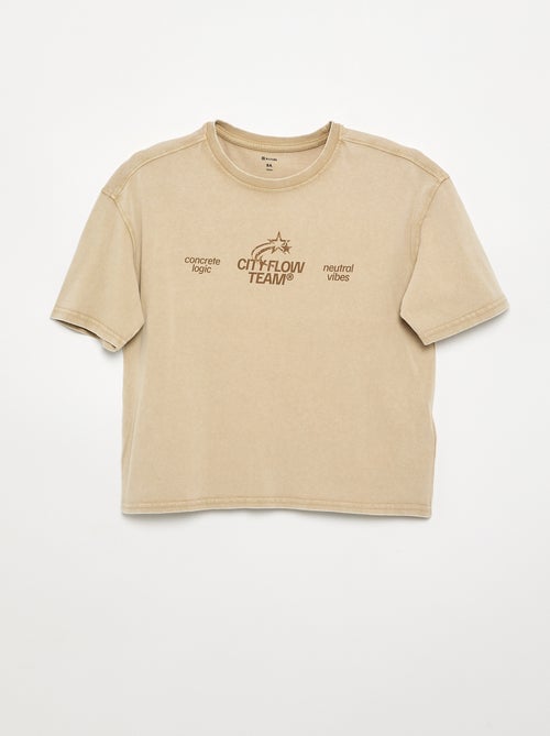 Camiseta de manga corta estampada - Kiabi