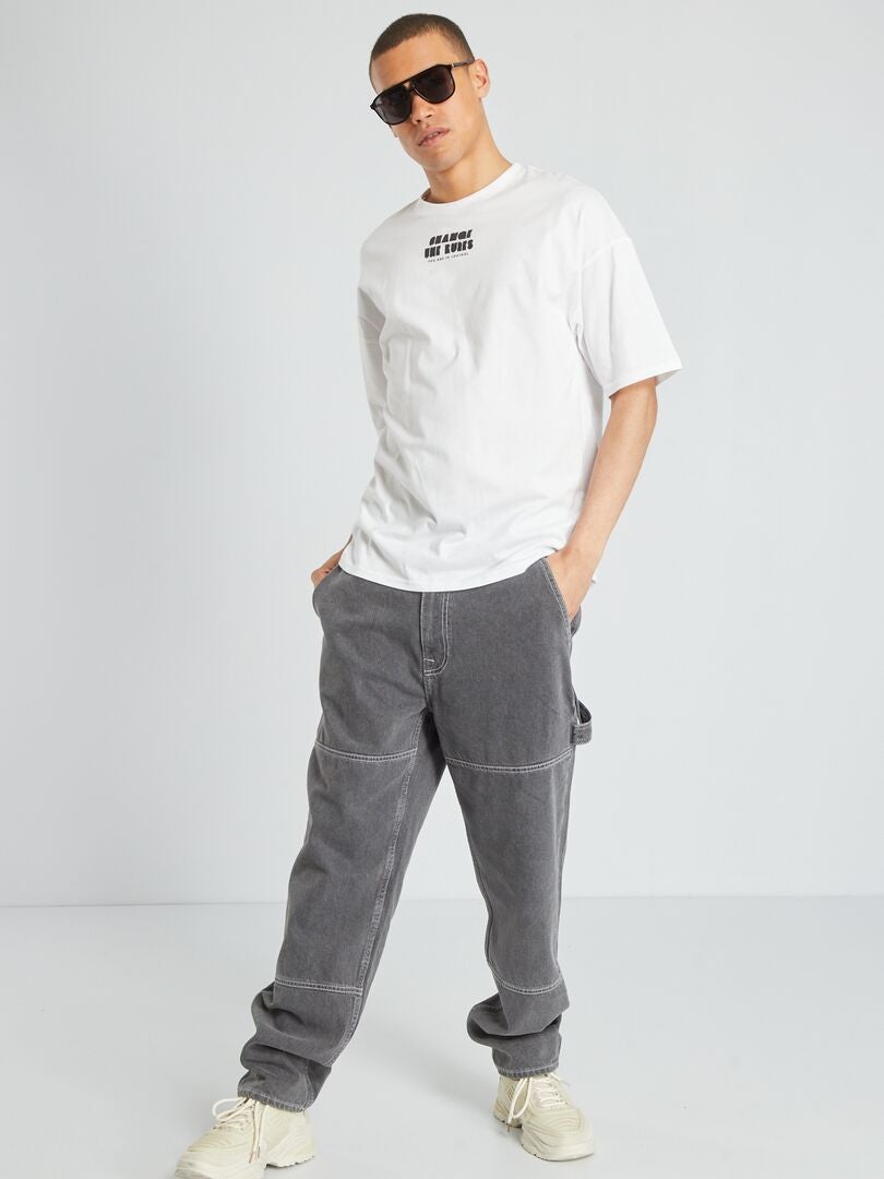 Camiseta de manga corta estampada Blanco - Kiabi