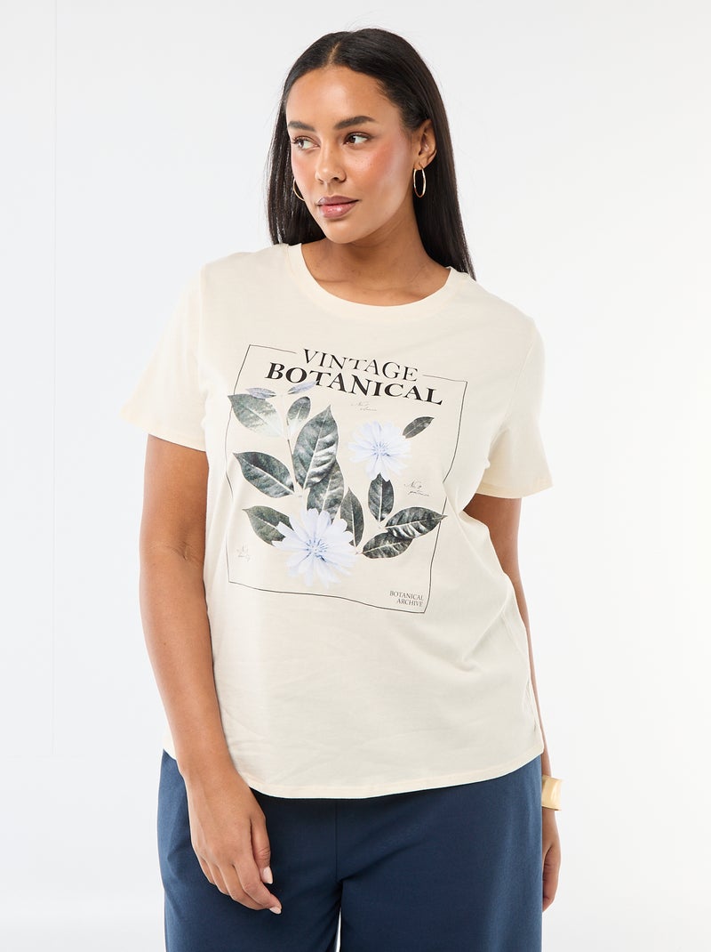 Camiseta de manga corta estampada Blanco - Kiabi