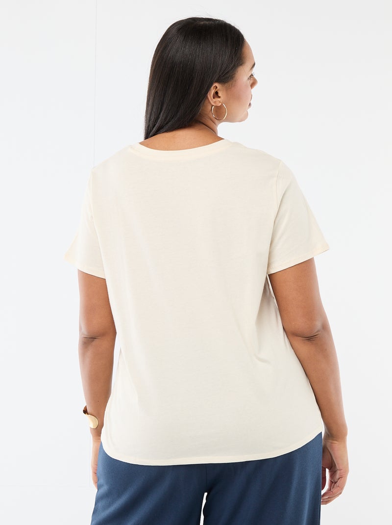 Camiseta de manga corta estampada Blanco - Kiabi