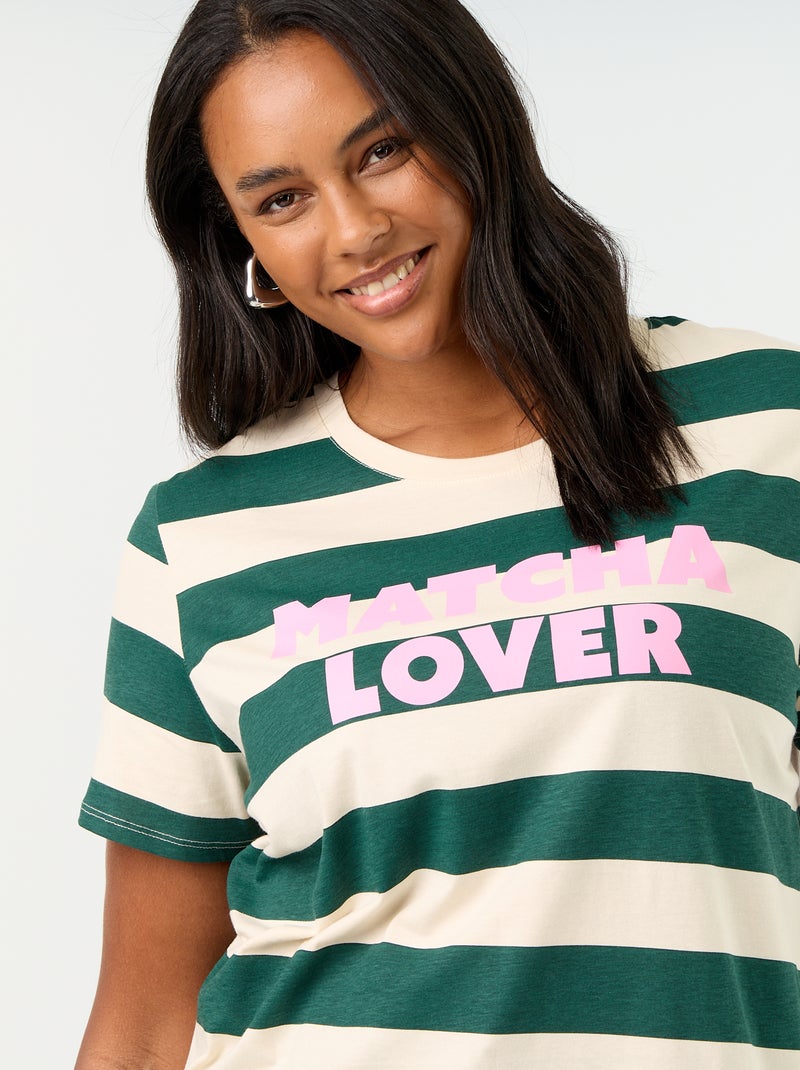 Camiseta de manga corta estampada Blanco - Kiabi