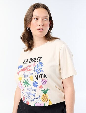 Camiseta de manga corta estampada